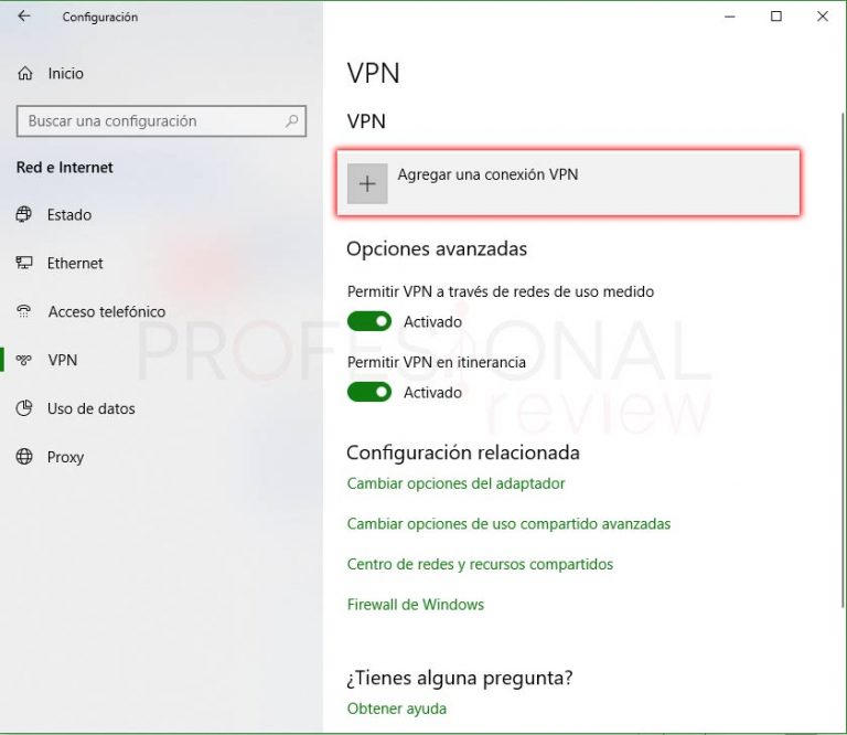 Cómo crear VPN en Windows 10