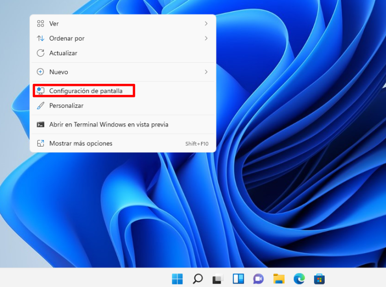 Como cambiar la resolución de pantalla Windows 11