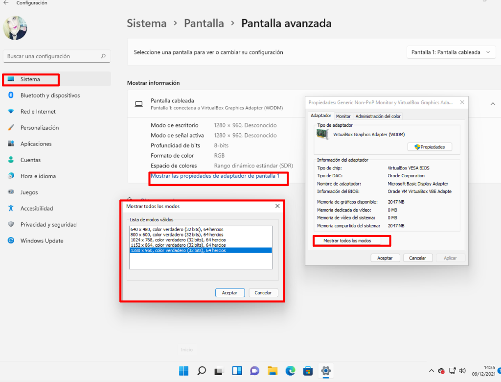 Como cambiar la resolución de pantalla Windows 11