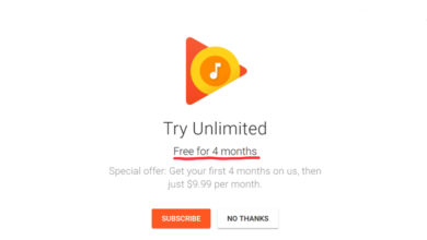 Cuatro meses gratis de Google Play Music