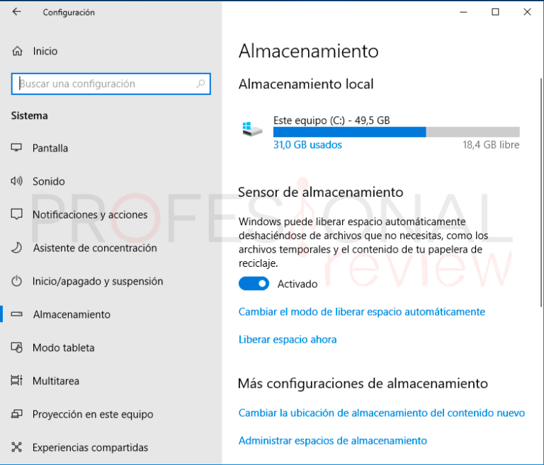 Cómo Liberar Espacio Windows 10