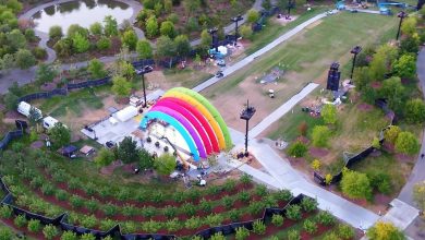 Un arcoíris en el Apple Park