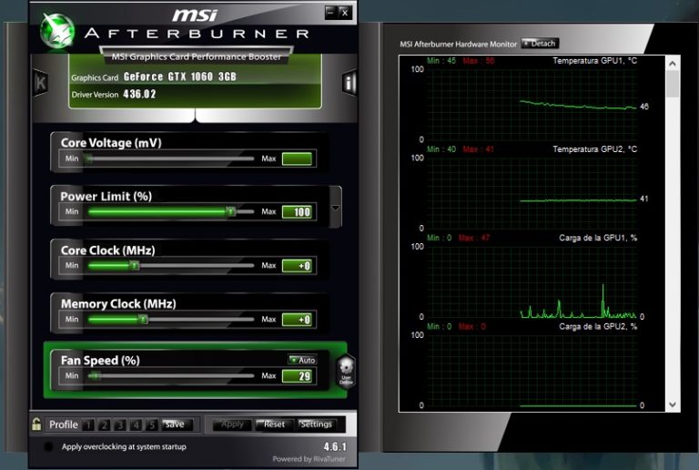 Msi afterburner rivatuner настройка