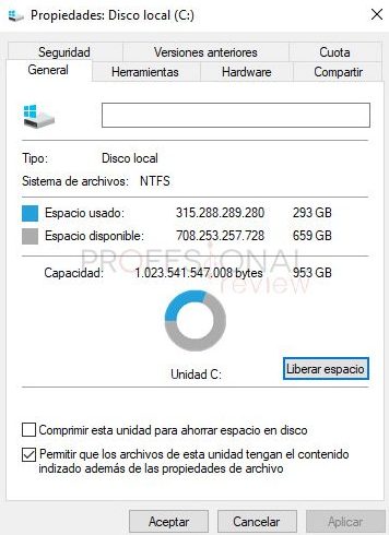 optimizar pc liberar espacio