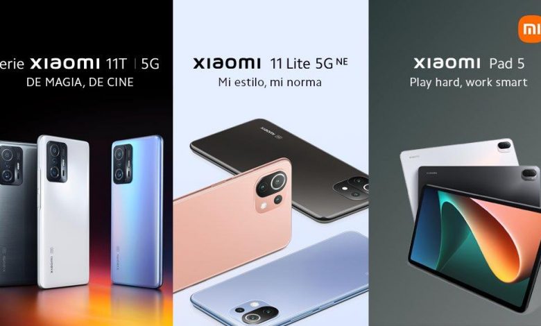 Xiaomi Nuevos productos MI 11T, Mi 11 Lite, Xiaomi Pad 5