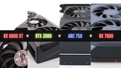 rx 6600 xt vs rtx 3060 vs rx 7600 vs arc 750