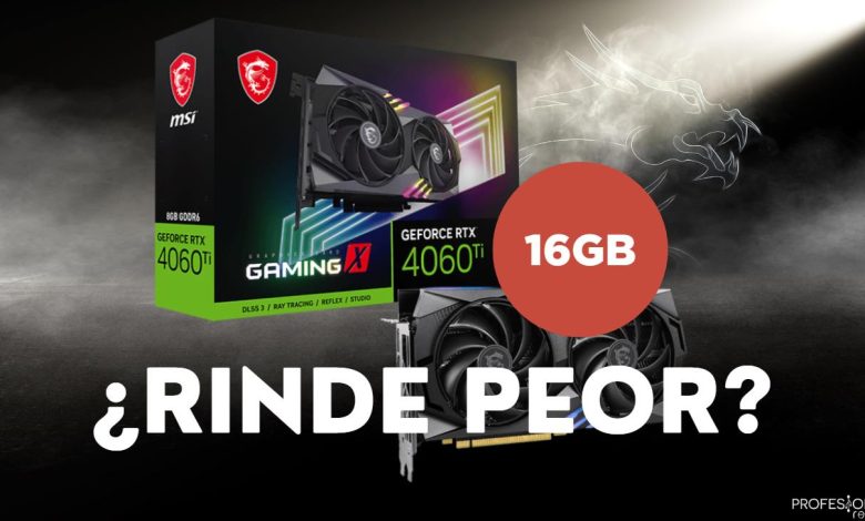 MSI RTX 4060 Ti 16GB rinde peor