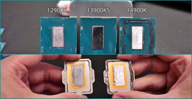 Intel Core i9-14900K es destripado y muestra un IHS y TIM similar al i9-13900K