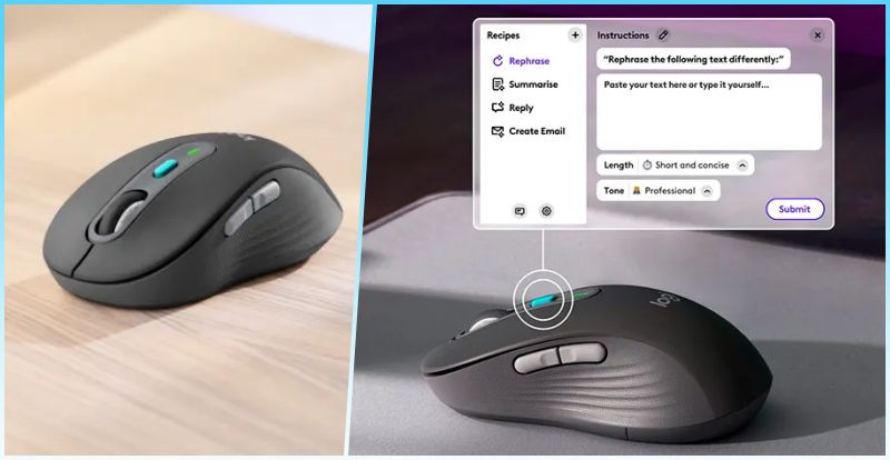 Logitech M750 AI: Ratón con botón de IA integrado