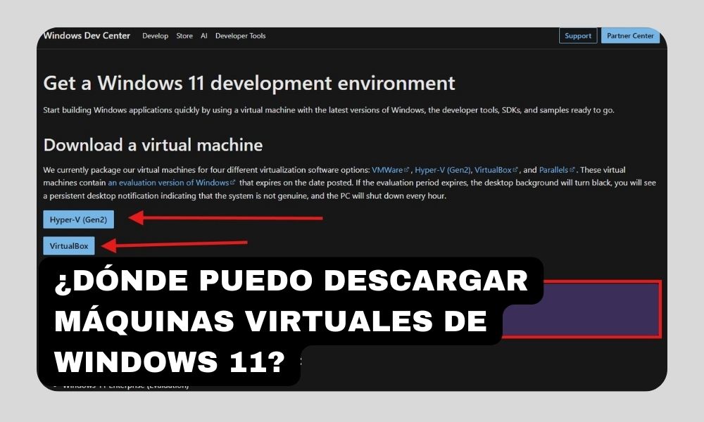 ¿Dónde puedo descargar máquinas virtuales de Windows 11 ?