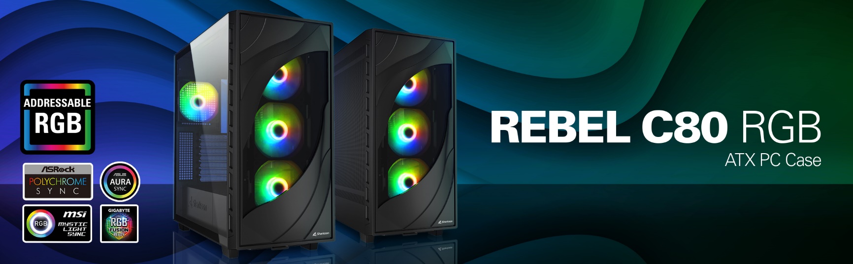 Sharkoon Rebel C80 RGB: la nueva caja de la marca