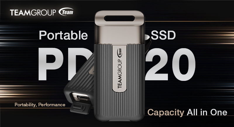 TEAMGROUP lanza el mini SSD externo PD20