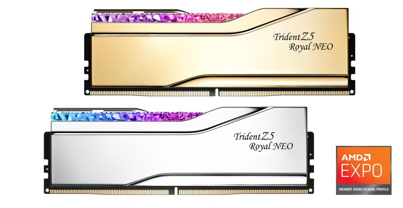 G.SKILL Trident Z5 Royal Neo, nuevas memorias de hasta 8000 MT/s y soporte AMD EXPO