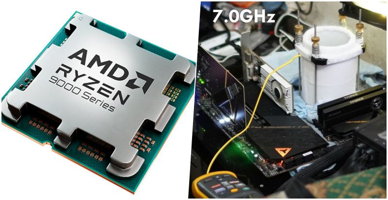 AMD Ryzen 5 9600X alcanza los 7 GHz con un overclocking extremo