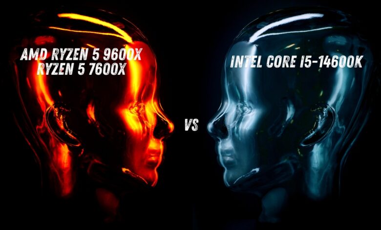 AMD Ryzen 5 9600X vs Ryzen 5 7600X vs Intel Core i5-14600K