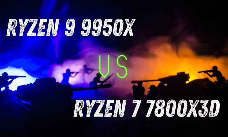 RYZEN 9 9950X vs RYZEN 7 7800X3D