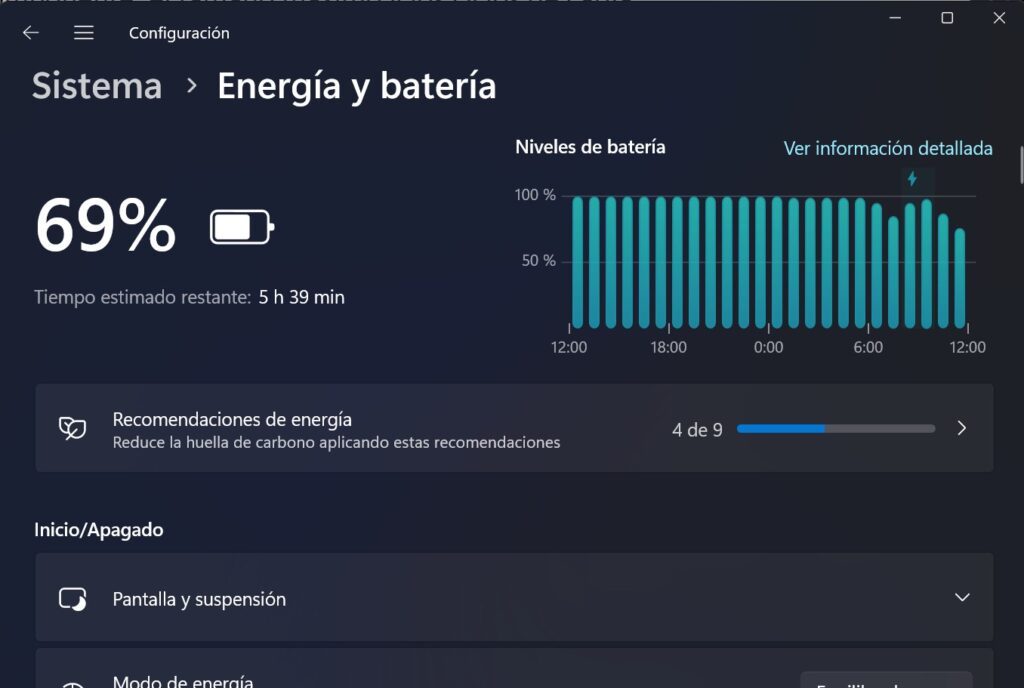 Battery Report en Windows 11