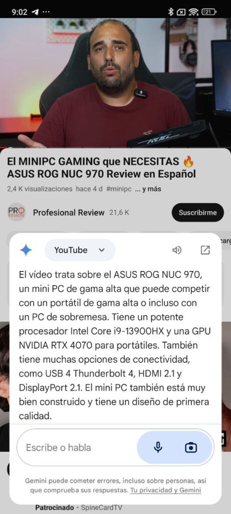 Resumir webs con IA todas las opciones en el móvil y en el PC