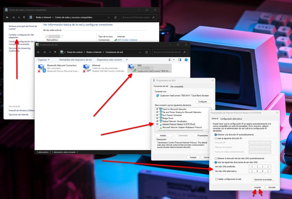 Cómo cambiar el servidor DNS en Windows 11