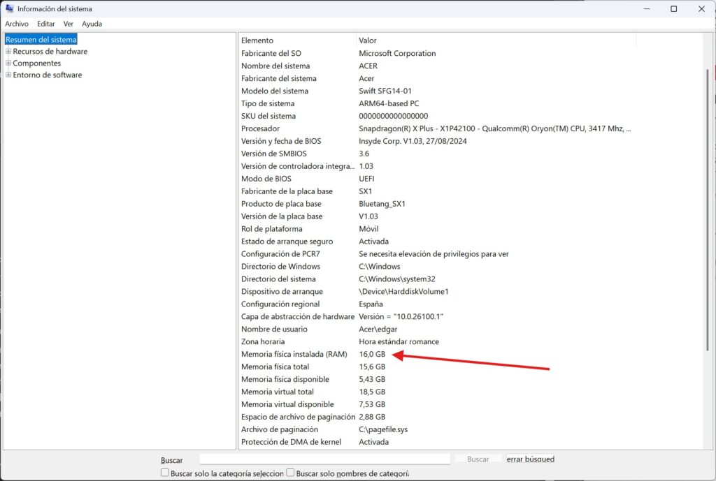 Cuánta memoria RAM tiene mi PC