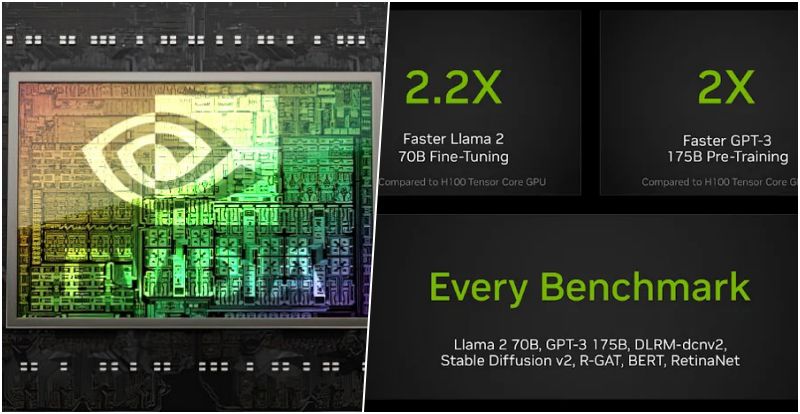 Nvidia B200 “Blackwell” muestra mejoras en IA de hasta 2.2 veces por sobre Hopper