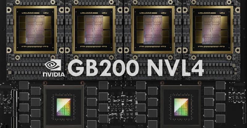 Nvidia GB200 NVL4 es anunciado con 4 GPUs Blackwell y 2 CPUs Grace