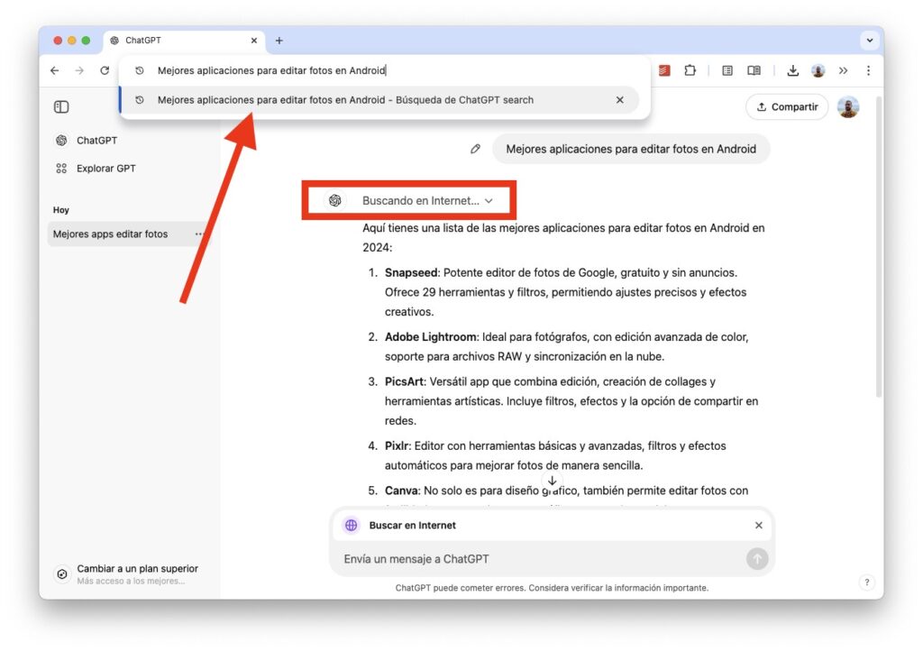 Cómo usar SearchGPT como buscador predeterminado en Chrome