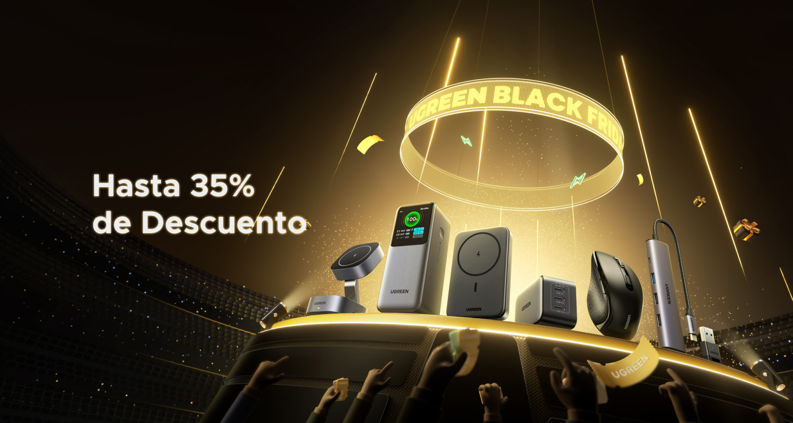 Disfruta de los descuentos de hasta un 35% en cargadores y powerbanks UGREEN