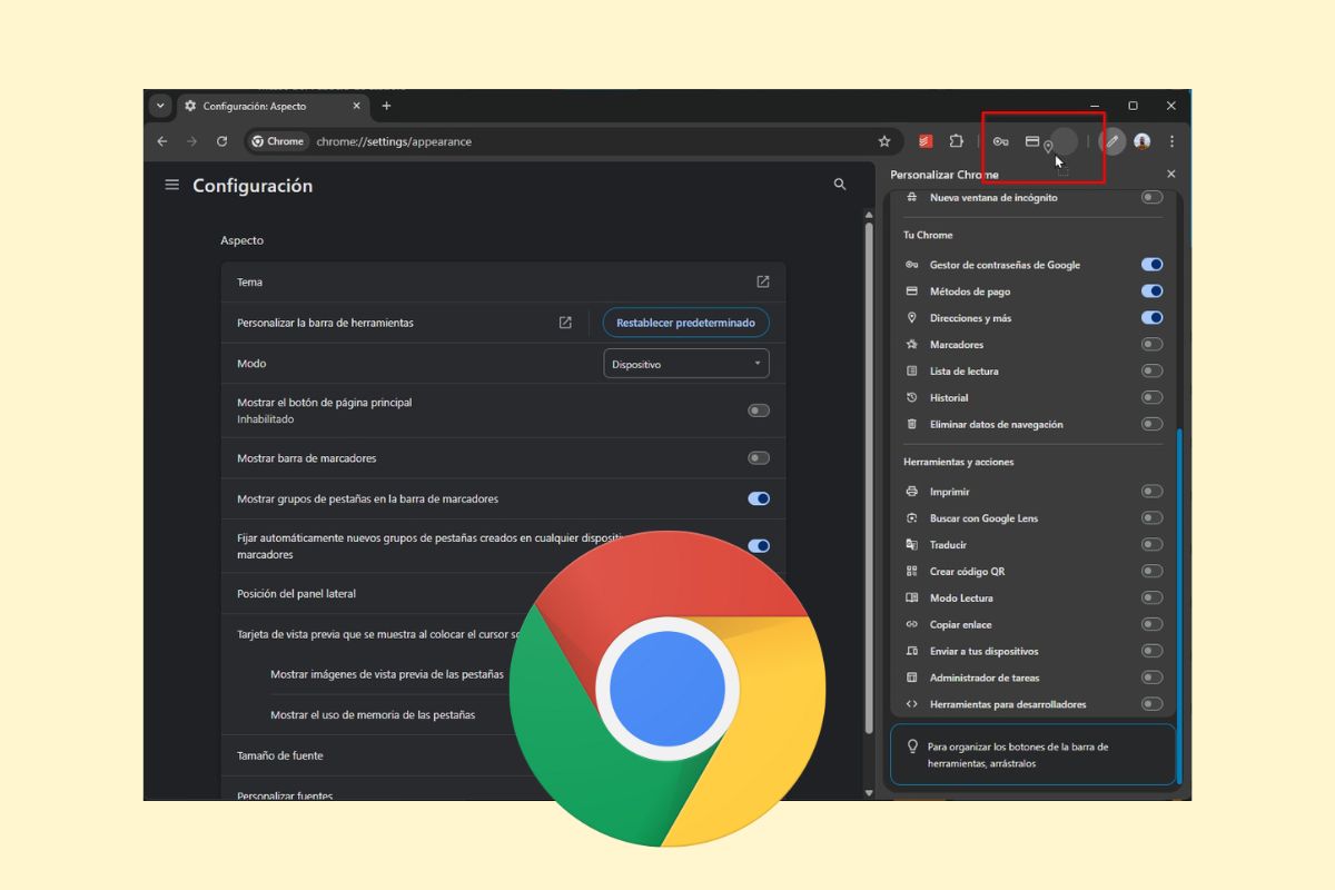 Cómo personalizar la barra de herramientas de Chrome para acceder a tus funciones favoritas