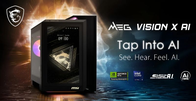 MSI MEG VISION X AI, PC gaming con pantalla táctil y GPU RTX 50 de Nvidia