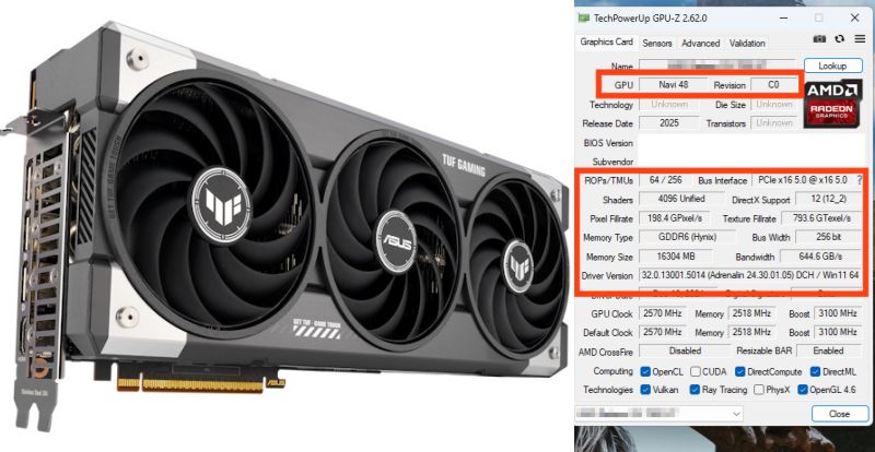 AMD RX 9070 XT: Especificaciones filtradas con 4096 núcleos y relojes de 3,1 GHz