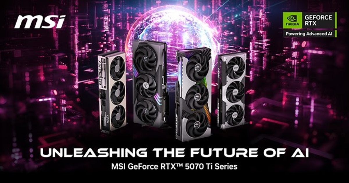 MSI presenta su nueva línea de gráficas GeForce RTX 5070 Ti de NVIDIA