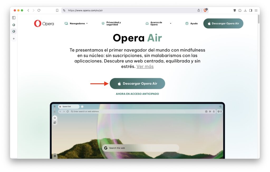 Opera Air, análisis: un navegador que te ayuda a recuperar la calma